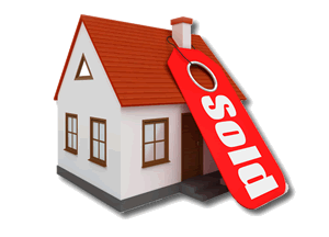 House clipart with sold tag. 